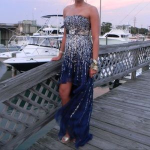 Sherri Hill Sequin High Low Prom Dress